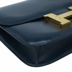 Hermes Blue De Malte Epsom Calfskin Box Constance Shoulder Bag For Women -Deals Hermes Store luxury women hermes used handbags p38899 0012