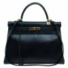 Hermes Noir Togo Calfskin 35cm Kelly Tote For Women -Deals Hermes Store luxury women hermes used handbags p38910 001
