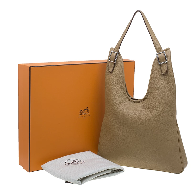 Hermes Beige Clemence Leather Massai Shoulder Bag For Women 18 Hermes Beige Clemence Leather Massai Shoulder Bag For Women - Image 16