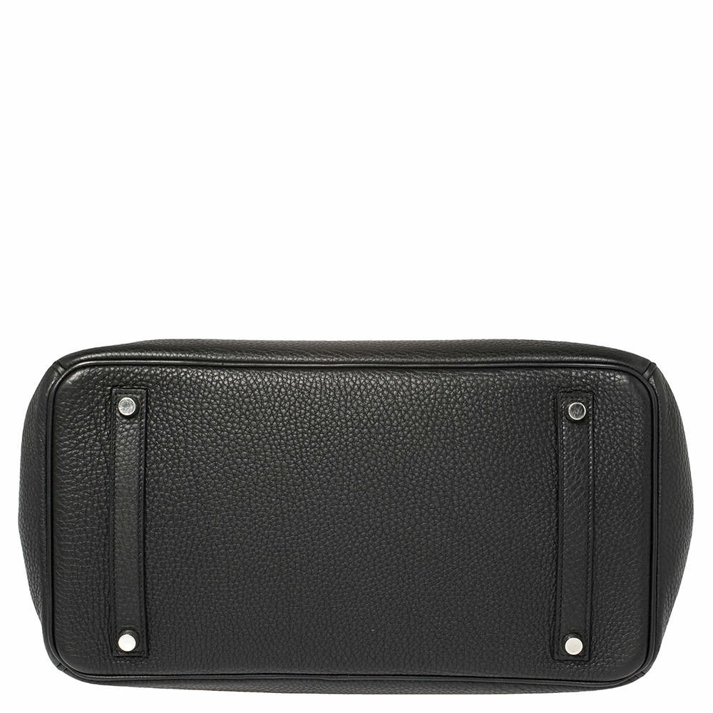 Hermes Black Togo Leather Palladium Hardware Birkin 35 Bag For Women 8 Hermes Black Togo Leather Palladium Hardware Birkin 35 Bag For Women - Image 6
