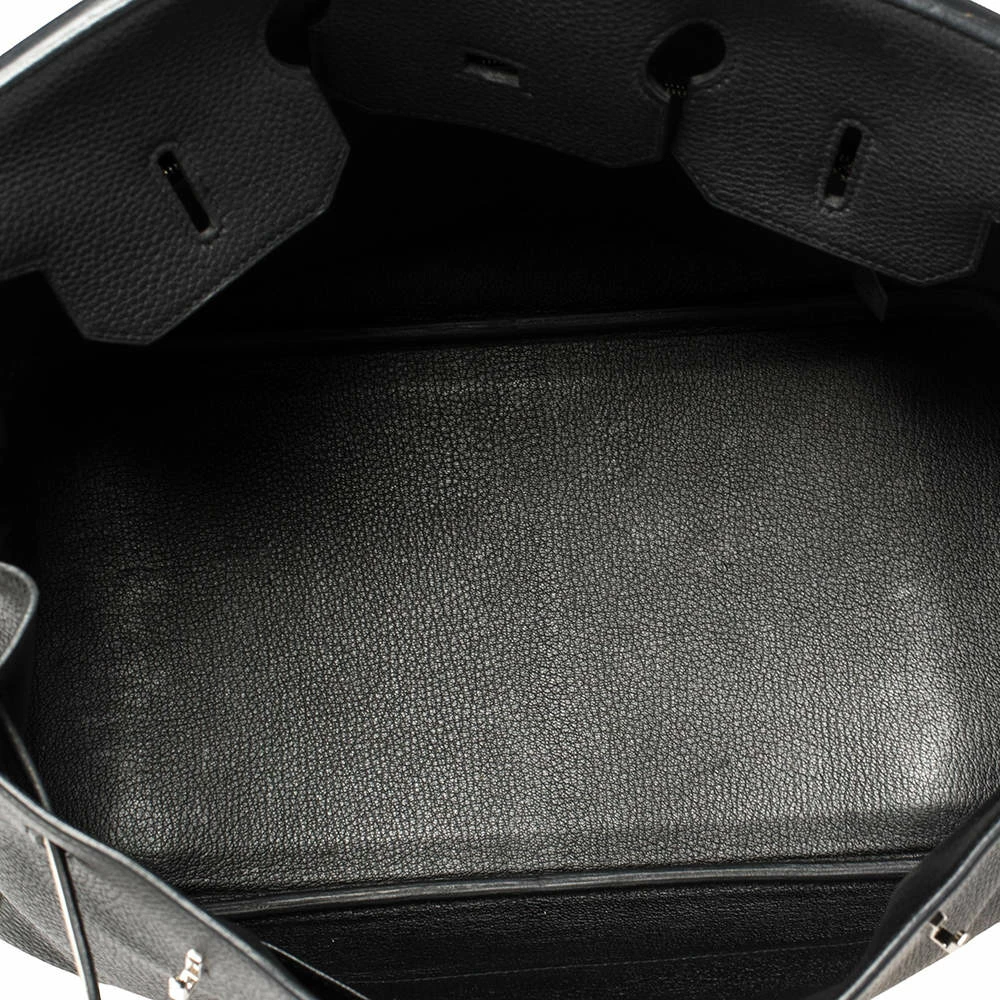 Hermes Black Togo Leather Palladium Hardware Birkin 35 Bag For Women 9 Hermes Black Togo Leather Palladium Hardware Birkin 35 Bag For Women - Image 7