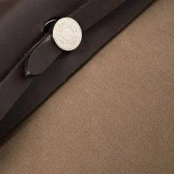 Hermes Ebene/Etoupe Canvas And Leather Herbag Zip 31 Bag For Women -Deals Hermes Store luxury women hermes used handbags p391938 007