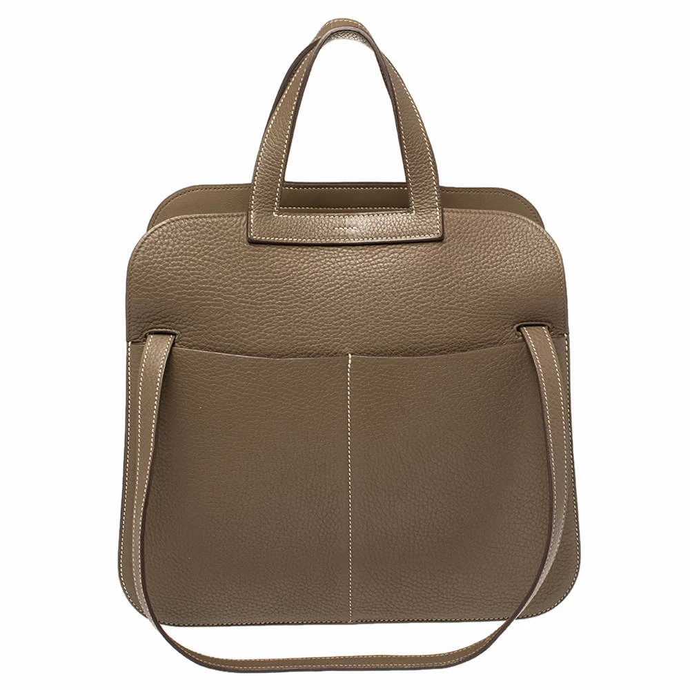 Hermes Etoupe Clemence Leather Halzan 31 Bag For Women 6 Hermes Etoupe Clemence Leather Halzan 31 Bag For Women - Image 4