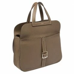 Hermes Etoupe Clemence Leather Halzan 31 Bag For Women 18 Hermes Etoupe Clemence Leather Halzan 31 Bag For Women -Deals Hermes Store luxury women hermes used handbags p392885 005
