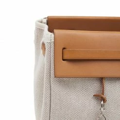 HERMES Beige Herbag Cabas GM 2 In 1 Shoulder Bag For Women -Deals Hermes Store luxury women hermes used handbags p39575 007