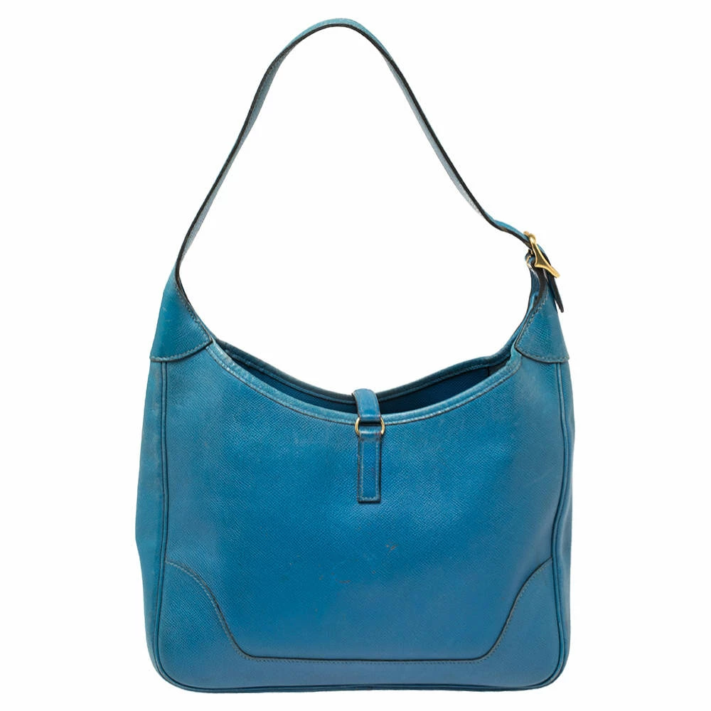Hermes Blue Izmir Courchevel Leather Trim 31 Bag For Women 6 Hermes Blue Izmir Courchevel Leather Trim 31 Bag For Women - Image 4