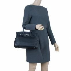 Hermes Black Leather Birkin 30 For Women -Deals Hermes Store luxury women hermes used handbags p39879 002