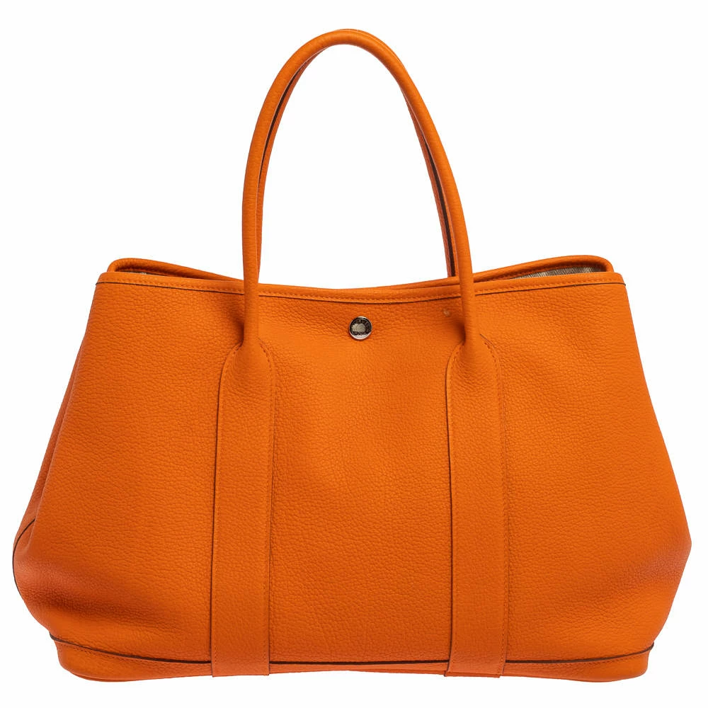 Hermes Orange Negonda Leather Garden Party 36 Bag For Women 6 Hermes Orange Negonda Leather Garden Party 36 Bag For Women - Image 4