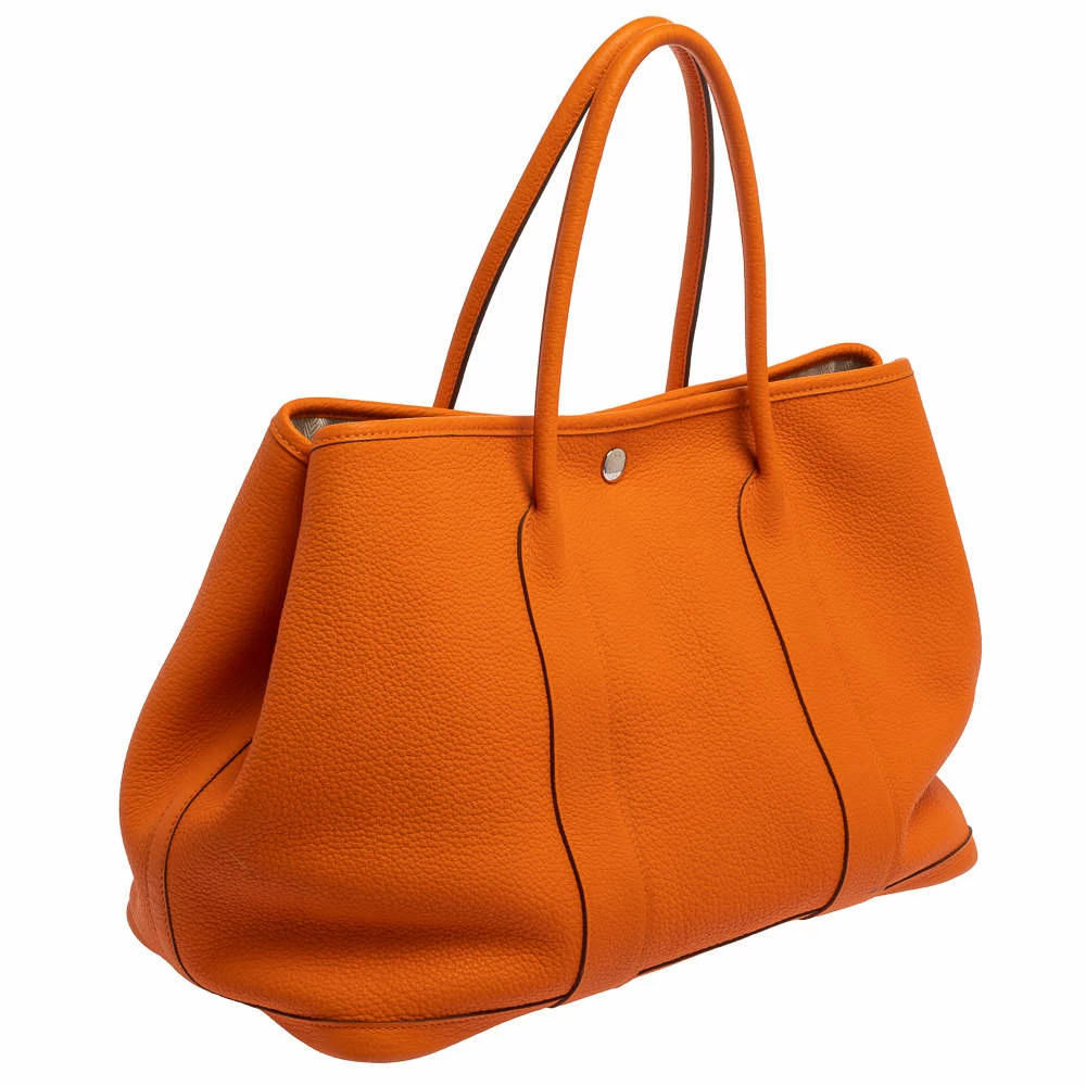 Hermes Orange Negonda Leather Garden Party 36 Bag For Women 5 Hermes Orange Negonda Leather Garden Party 36 Bag For Women - Image 3