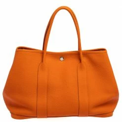 Hermes Orange Negonda Leather Garden Party 36 Bag For Women