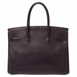Hermes Raisin Clemence Leather Palladium Hardware Birkin 30 Bag For Women -Deals Hermes Store luxury women hermes used handbags p398817 006