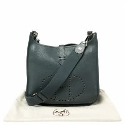 Hermes Bleu Orage Taurillon Clemence Leather Evelyne III GM Bag For Women -Deals Hermes Store luxury women hermes used handbags p399183 001