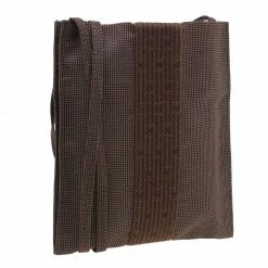 Hermes Herline Brown Canvas Cross-body Pouch Pochette For Women -Deals Hermes Store luxury women hermes used handbags p40210 0003