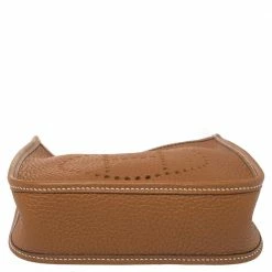 Hermes Gold Clemence Leather Evelyne TPM Bag For Women -Deals Hermes Store luxury women hermes used handbags p402365 004