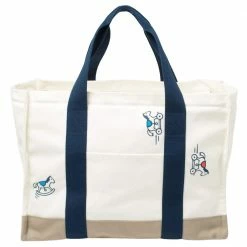 Hermes Bleu Marine Canvas Adada Nappy Bag For Women