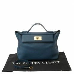 Hermes Deep Blue Togo Leather Gold Hardware 24/24 29 Bag For Women -Deals Hermes Store luxury women hermes used handbags p403706 007