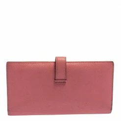 Hermes Rose Confetti Epsom Leather Bearn Classic Wallet For Women -Deals Hermes Store luxury women hermes used handbags p404472 010