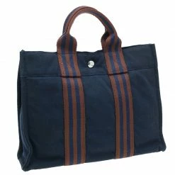 Hermes Navy Blue Fourre-Tout Tote PM For Women 18 Hermes Navy Blue Fourre-Tout Tote PM For Women -Deals Hermes Store luxury women hermes used handbags p40584 003