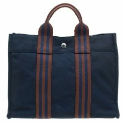 Hermes Navy Blue Fourre-Tout Tote PM For Women 19 Hermes Navy Blue Fourre-Tout Tote PM For Women -Deals Hermes Store luxury women hermes used handbags p40584 004