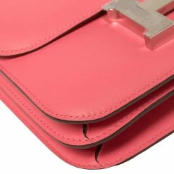 Hermes Hermés Rose Azalee Swift Leather Palladium Hardware Constance 18 Bag For Women -Deals Hermes Store luxury women hermes used handbags p406118 008