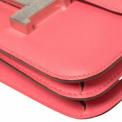 Hermes Hermés Rose Azalee Swift Leather Palladium Hardware Constance 18 Bag For Women -Deals Hermes Store luxury women hermes used handbags p406118 009