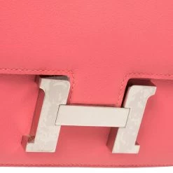 Hermes Hermés Rose Azalee Swift Leather Palladium Hardware Constance 18 Bag For Women -Deals Hermes Store luxury women hermes used handbags p406118 010