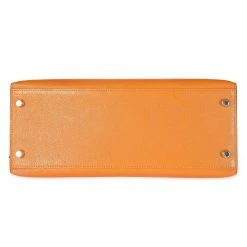 Hermes Orange Chevre Leather Sellier Kelly 28 Bag For Women -Deals Hermes Store luxury women hermes used handbags p406791 009