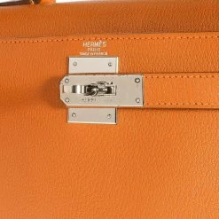 Hermes Orange Chevre Leather Sellier Kelly 28 Bag For Women -Deals Hermes Store luxury women hermes used handbags p406791 010