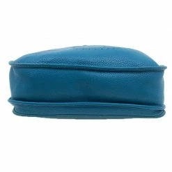 Hermes Blue Clemence Leather Evelyne III GM For Women -Deals Hermes Store luxury women hermes used handbags p40708 005