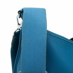 Hermes Blue Clemence Leather Evelyne III GM For Women -Deals Hermes Store luxury women hermes used handbags p40708 007
