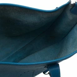 Hermes Blue Clemence Leather Evelyne III GM For Women -Deals Hermes Store luxury women hermes used handbags p40708 013