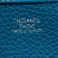 Hermes Blue Clemence Leather Evelyne III GM For Women -Deals Hermes Store luxury women hermes used handbags p40708 015