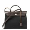 Hermes Hermès Black Canvas And Brown Leather Herbag Zip 31 Bag For Women 2 Hermes Hermès Black Canvas And Brown Leather Herbag Zip 31 Bag For Women -Deals Hermes Store luxury women hermes used handbags p407679 012