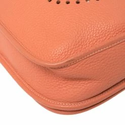 Hermes Rose Tea Taurillon Clemence Leather Evelyne III PM Bag For Women -Deals Hermes Store luxury women hermes used handbags p407680 008