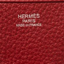 Hermes Rouge Vif Clemence Leather Evelyne III GM Bag For Women -Deals Hermes Store luxury women hermes used handbags p408108 007