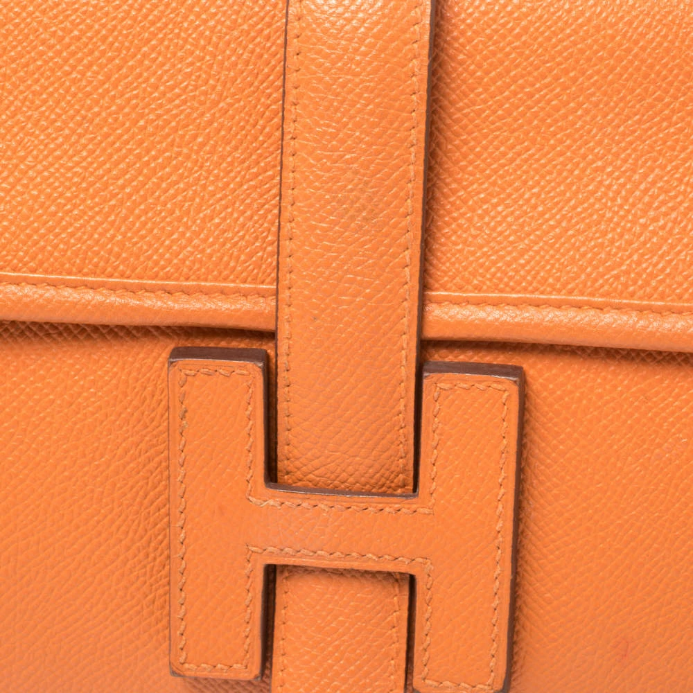Hermes Orange Epsom Leather Elan Jige 29 Clutch For Women 7 Hermes Orange Epsom Leather Elan Jige 29 Clutch For Women - Image 5