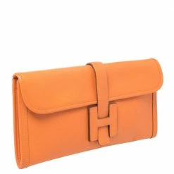 Hermes Orange Epsom Leather Elan Jige 29 Clutch For Women 18 Hermes Orange Epsom Leather Elan Jige 29 Clutch For Women -Deals Hermes Store luxury women hermes used handbags p408125 006