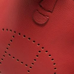 Hermes Rouge Vif Togo Leather Evelyne I PM Bag For Women -Deals Hermes Store luxury women hermes used handbags p408156 005