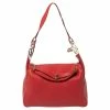 Hermes Rouge Vif Taurillon Clemence Leather Gold Hardware Lindy 34 Bag For Women