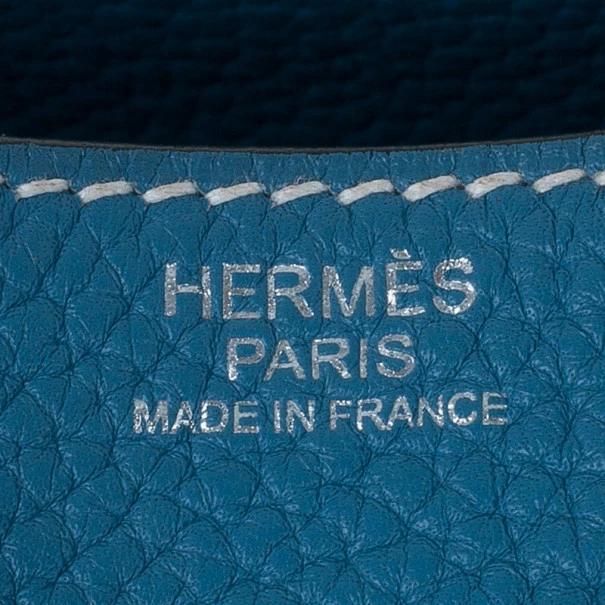 Hermes Blue Clemence Leather Lindy Bag 30 For Women 18 Hermes Blue Clemence Leather Lindy Bag 30 For Women - Image 16