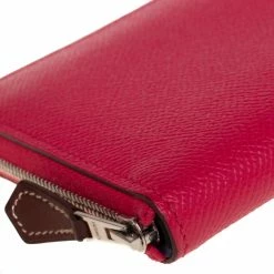 Hermes Bougainvillea Epsom Calfskin Silk'In Compact Wallet For Women -Deals Hermes Store luxury women hermes used handbags p411285 008