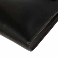 Hermes Black Box Calf Leather Palladium Hardware Kelly Longue Clutch 34 For Women -Deals Hermes Store luxury women hermes used handbags p411580 009