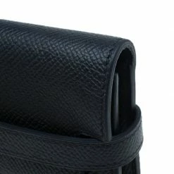 Hermes Black Grain D'H Leather Palladium Plated Kelly Wallet For Women -Deals Hermes Store luxury women hermes used handbags p41242 006