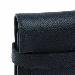 Hermes Black Grain D'H Leather Palladium Plated Kelly Wallet For Women -Deals Hermes Store luxury women hermes used handbags p41242 007