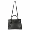 Hermes Black Clemence Leather Kelly Retourne 35 Bag For Women -Deals Hermes Store luxury women hermes used handbags p415662 003