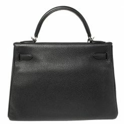 Hermes Hermés Noir Togo Leather Palladium Hardware Kelly Retourne 32 Bag For Women 18 Hermes Hermés Noir Togo Leather Palladium Hardware Kelly Retourne 32 Bag For Women -Deals Hermes Store luxury women hermes used handbags p416438 004