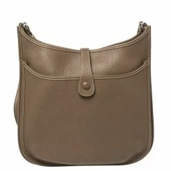 Hermes Etoupe Togo Leather Evelyne III GM Bag For Women 17 Hermes Etoupe Togo Leather Evelyne III GM Bag For Women -Deals Hermes Store luxury women hermes used handbags p416489 004