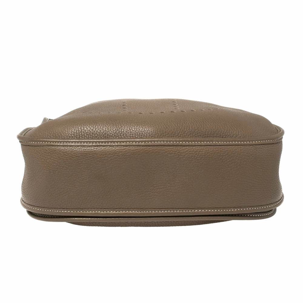 Hermes Etoupe Togo Leather Evelyne III GM Bag For Women 8 Hermes Etoupe Togo Leather Evelyne III GM Bag For Women - Image 6