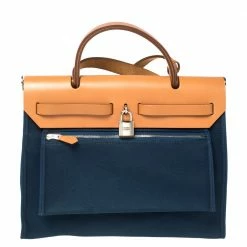 Hermes Bleu De Malte/Natural Canvas And Leather Herbag Zip 31 Bag For Women 16 Hermes Bleu De Malte/Natural Canvas And Leather Herbag Zip 31 Bag For Women -Deals Hermes Store luxury women hermes used handbags p416587 006