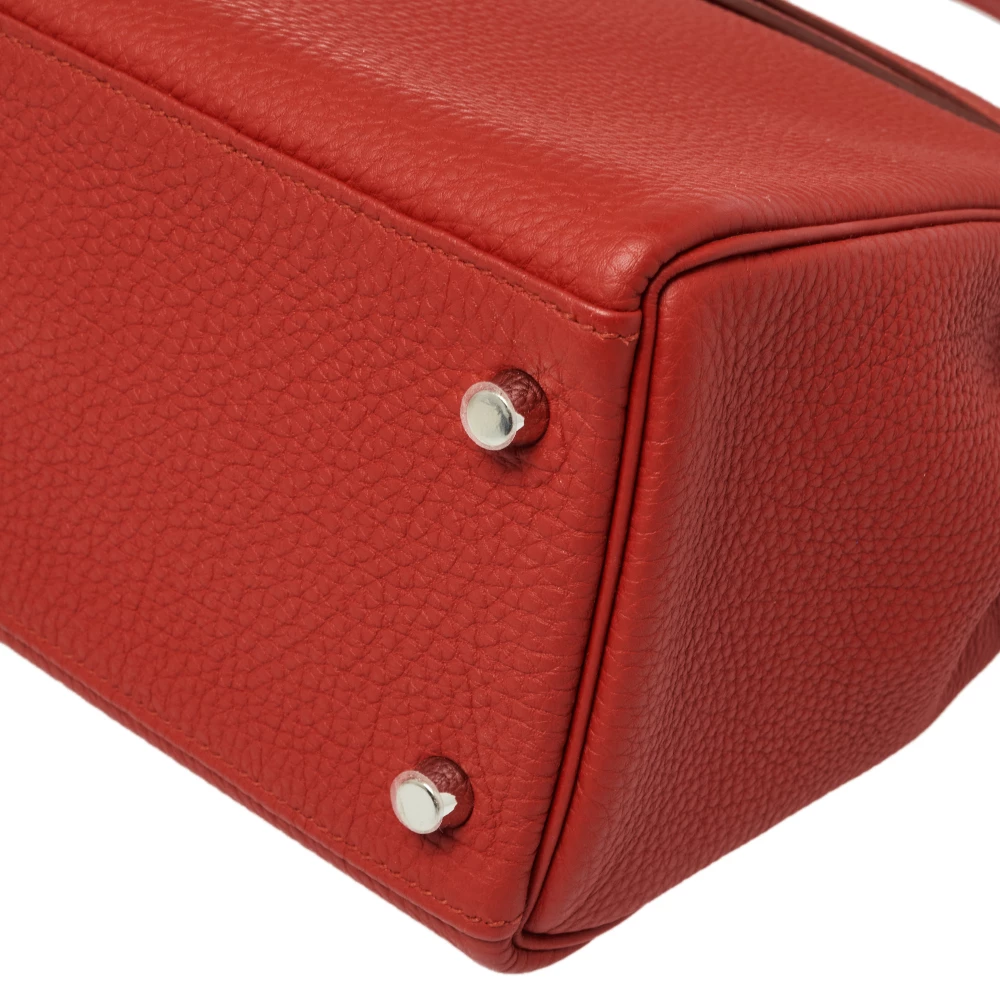 Hermes Rouge Piment Togo Leather Palladium Hardware Kelly Retourne 32 Bag For Women 13 Hermes Rouge Piment Togo Leather Palladium Hardware Kelly Retourne 32 Bag For Women - Image 11
